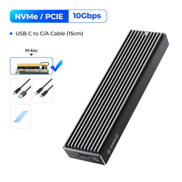 ORICO M.2 NVMe SSD Enclosure, USB 3.1 Gen 2 (10 Gbps) PCIe External Adapter NVMe Case for 2230/2242/2260/2280 M.2 SSD up to 8TB Apsilon