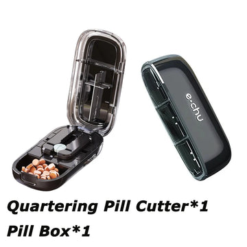 Pill Cutter With Invisible Storage Box Portable 2 In 1 Mini Drug Tablet Medicine Small Small Medicine Box Health Care Pills Case Apsilon