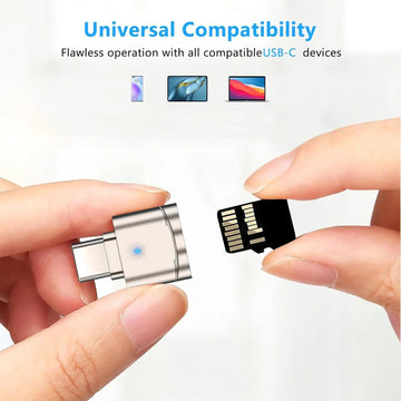 Type C - SD-Kaartlezer - Met Zinklegering Schaal - USB-C Naar USB Adapter - Kaartlezer - Voor Laptop en Smartphone Gebruikers Apsilon
