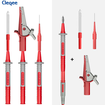 Cleqee CKT004 multimeter test lead kit test cable 4mm banana plug with crocodile clip wire perforation probe for electrical test Apsilon