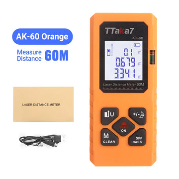 Construction Laser Measuring Tool 40M/60M Portable Rangefinder USB Rechargeable For Indoor/Outdoor Surveying & Interior Design Apsilon