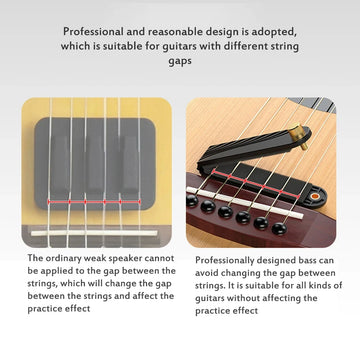 Miwayer Premium Neoprene Guitar Mute | 360° Fretboard Dampening | Silent Practice Pad w/Anti-Scratch Base Plate Apsilon