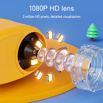 1000X Handheld Microscope for Kids 2.0" Screen Rechargeable Mini Pocket Digital Microscopes Portable Edu Gift Children Students Apsilon