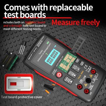ZOYI ZT-XT1 2-in-1 LCR Digital Multimeter & Transistor Tester, for Voltage Resistance Diode Continuity Testing Apsilon