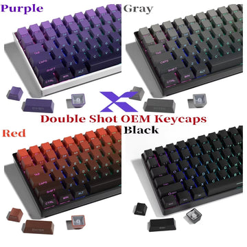 XVX Phantom Gradient Keycaps PBT Top/Side Print Key Caps Double Shot Shine Through Custom Minimalist OEM Russian/Korean Keycap Apsilon