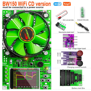 ‌Tuya WiFi Smart Battery Tester 18650 Capacity Meter USB Electronic Load Internal Resistance Detector with Real-Time APP Monitor Apsilon