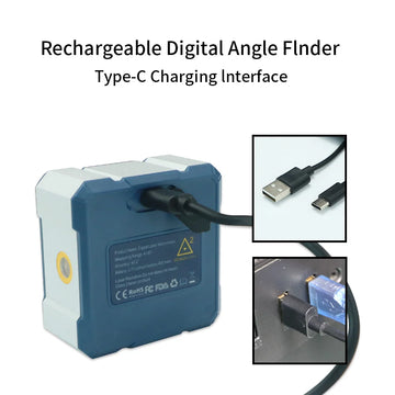 SHAHE Digital Angle Finder Protractor, 2 In 1 Digital Level Angle Gauge Chargeable Digital Inclinometer Angle Measuring Tool Apsilon