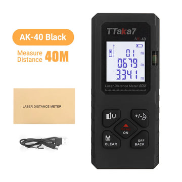Construction Laser Measuring Tool 40M/60M Portable Rangefinder USB Rechargeable For Indoor/Outdoor Surveying & Interior Design Apsilon