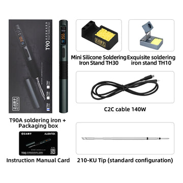 ALIENTEK T90 Smart Soldering Iron PD 140W Adjustable Temperature DC 28V 80-450℃ Welding Solder Station Kit C245 C210 T65 Tools Apsilon