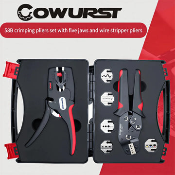 DuPont Terminal Crimping Pliers Set with Five Die Heads and Wire Stripping Pliers Tool Kit for Automotive Terminals Apsilon