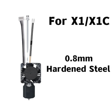 Bambu Original X1/P1 Series Hotend Kit Hardened Steel Nozzle 0.2/0.4/0.6/0.8mm For Bambu lab X1C X1 P1P P1S 3D Printer Parts Apsilon