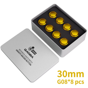 QANBA Gravity KS Arcade buttons metallic color 30mm Mechanical Pushbutton switch Plated buttons DIY Parts (8 Pcs） Apsilon