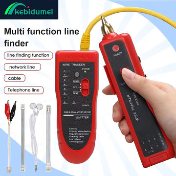 Kebidumei Ethernet LAN Network Cable Tester RJ45 RJ11 LAN Line Tester Finder Telephone Wire Tracker Receiver Network Tool Repair Apsilon