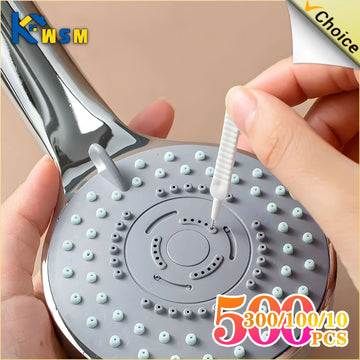 10-500PCS Shower Cleaning Brush Bathroom Micro Nylon Brush Nozzle Anti-blocking Cleaning Tools Bathroom Accessories Apsilon