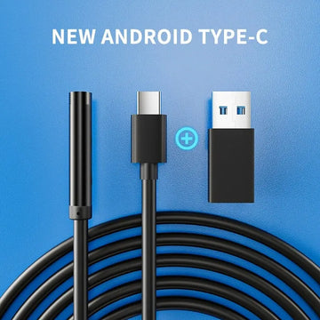 7.0MM TYPE-C Endoscope Camera IP67 Waterproof 6 LEDs Adjustable USB Android Flexible Inspection Borescope Cameras for Phone PC Apsilon