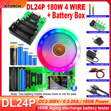 150W/180W Electronic Lithium Load 12V Vehicle Battery Test Capacity Monitor Discharge Power Supply Checker + Tester BOX Apsilon