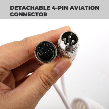 EPOMAKER Mix V2 1.8m Coiled Keyboard Cable Double-Sleeved Cable for Mechanical Gaming Keyboard Apsilon
