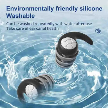 1 Pair of Soft Silicone Earplugs with Noise Cancellation, Waterproof, Comfortable To Wear, Suitable for Sleeping and Swimming Apsilon