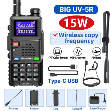 Baofeng UV 5RH 10W Air Band Walkie Talkie Long Range Wirless Copy Frequency Type-C Baofeng UV 5R MINI UV 21 PRO 2 Way Ham Radio Apsilon