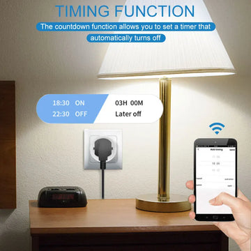 Smart Socket EU 20A Wifi Smart Plug  Power Monitoring Smart Home Voice Control Support Google Assistant Alexa Alice Apsilon