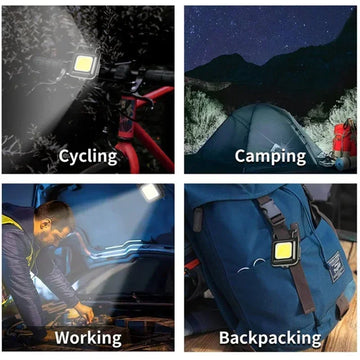 Keychain Light Mini Multifunctional Camping Flashlight USB Rechargeable LED Portable Bright COB Pocket Clip Lantern Outdoor Work Apsilon