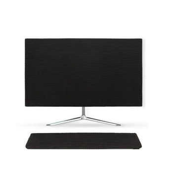 Computer monitor dust cover 2-piece set (1 Monitor cover and 1 keyboard cover) elastic, suitable for 24-30 inch monitors Apsilon
