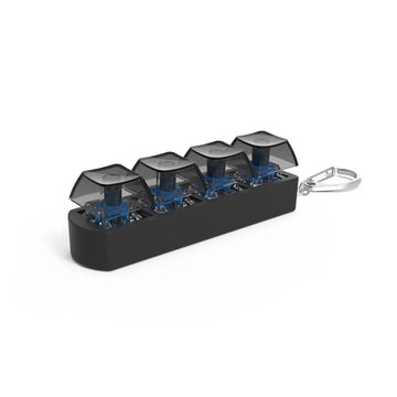 4Keys Finger Button Anti-stress Toys Mechanical Keyboard Keycaps Office Decompression Calming Keychain Gifts for Children Adults Apsilon