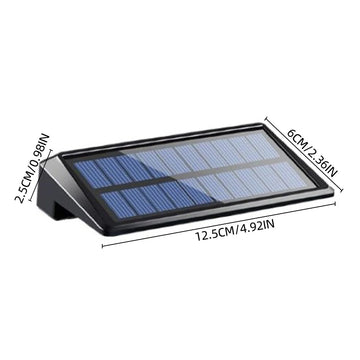 2 Pack Solar Wall Lights 4 LED Solar Fence Lights Outdoor Waterproof Solar Deck Lights Wall Lights for Fence Post Yard Pathway Apsilon