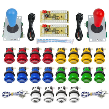 Arcade 2 Player Zero Delay Kit Mando Arcade Usb Encoder To Pc Rasberry Pi Happ Push Button Joystick Usb Arcade Cabinet Apsilon