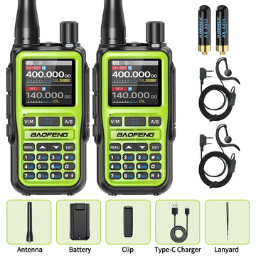 BAOFENG UV-5R Mini Walkie Talkie Multi Band Bluetooth Programming Wireless Copy Frequency 999CH Type-C Long Range Two Way Radio Apsilon