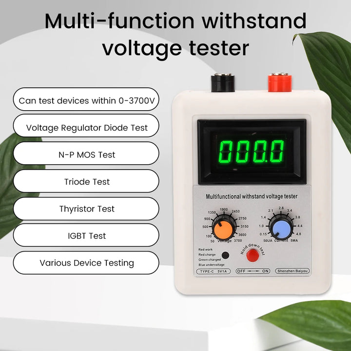 0V-3700V IGBT Voltage Transistor Tester Diode MOS Triode LED Voltage Capability MOV Withstanding Voltage Tester Apsilon