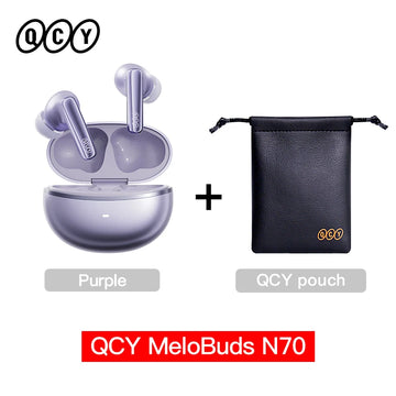 QCY MeloBuds N70 Adaptive ANC Wireless Earbuds Bluetooth 6.0 LDAC Hi-Res Audio 6 Mics Wireless Charging Earphones 50Hrs IPX5 Apsilon