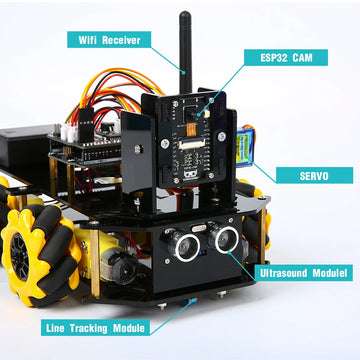 KUONGSHUN ESP32 Cam 328P Robot Kit Open Source Development Board Smart Robot Car ESP32 Camera Robotics Starter Kit for Arduino Apsilon