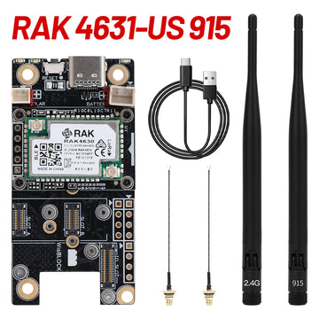 RAK4631 Meshtastic Meshcore Kit for LoRaWAN Wireless SX1262 868MHz 915MHz LoRa Module RAK19007 Base Board with Lora Antenna Apsilon