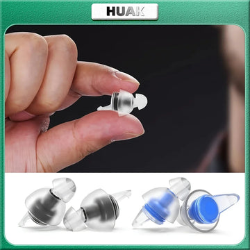 HUAK High Fidelity Silicone Ear Plugs for Noise Cancelling Washable Reusable Musicians Motorcycles Sleeping Work, Study, Swim Apsilon