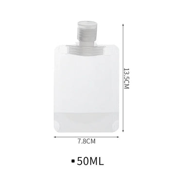 5Pcs Travel Bottles Empty Squeeze Bag Refillable Lotion Dispenser Bag Shampoo Toiletries Liquid Cosmetic Container Storage Pouch Apsilon