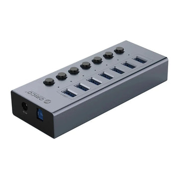 ORICO Powered USB Hub Splitter Socket with Multi USB 3.0 Port Slot Plug On-Off Key Switch Dock Power Strip Adapter for PC Lapto Apsilon