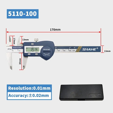SHAHE Hardened Stainless Steel Digital Caliper Electronic Vernier Caliper Micrometer Measuring Tools Apsilon