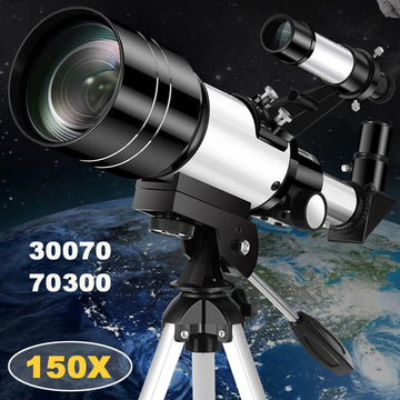 Professional Astronomical Telescope F30070 Monocular 150 Times Zoom HD Night Vision  View Moon Star  AZM70300 Stargazing Apsilon