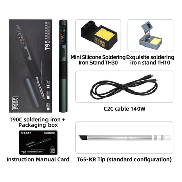 ALIENTEK T90 Smart Soldering Iron PD 140W Adjustable Temperature DC 28V 80-450℃ Welding Solder Station Kit C245 C210 T65 Tools Apsilon