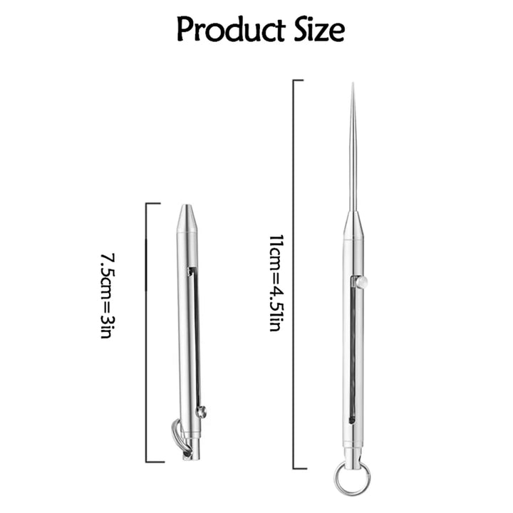 Portable Titanium Toothpicks Pocket Toothpicks Keychain Silver with Metal Toothpick Holder for Outdoor Picnic Camping Accessorie Apsilon