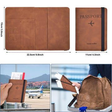 Passport Holder for Travel Essentials  Passport Wallet Cover Case for Travel  Accessories,Passport Book Holders for Women/Men Apsilon