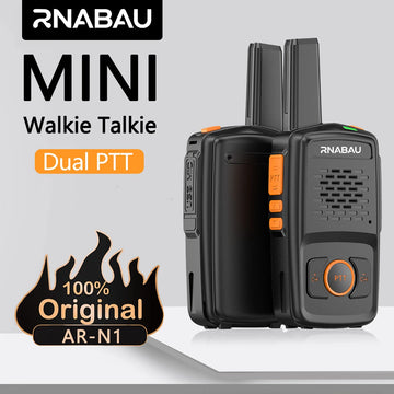 Mini Walkie Talkie RNABAU 16 Channels Professional MT-N1 UHF 400-470MHZ Match Baofeng Two Way Radio Apsilon