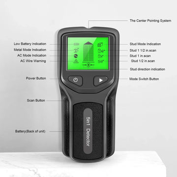 5 In 1 Metal Detector Wall Detector Wall Thickness Gauge Backlight Wall Stud Finder Electronic Wall Scanner Gold Finder Apsilon