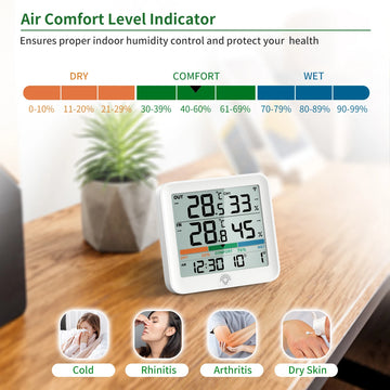Wireless Indoor Outdoor Thermometer Hygrometer Digital Temperature Humidity Monitor With Remote Sensor Home Weather Station Apsilon