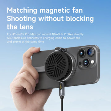 Hagibis Magnetic M.2 2230 NVMe SSD Enclosure SSD Case USB C 3.2 Gen2 to NVMe PCI-E for iPhone 16 Pro Max ProRes Magsafe MacBook Apsilon