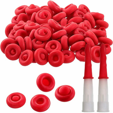 Caulk Cap Glass Glue Tip Sealing Cap Barrel Glue Mouth Protective Cover Caulking Gun Nozzles Cap Red Caulk Saving Cap Apsilon