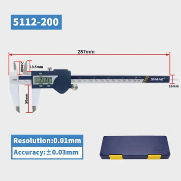 SHAHE Hardened Stainless Steel Digital Caliper Electronic Vernier Caliper Micrometer Measuring Tools Apsilon