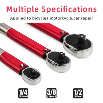 10-210N.m Torque Wrench 1/2"  Precise Reversible Ratchet Torques Key Professional Bicycle Motorcycle Car Automotive Tool Apsilon