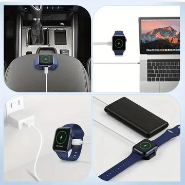 Apple Watch Serie - Draadloze Oplader - Dubbele Interface - Snel Opladen - Magnetisch - Voor Apple Gebruikers - Model Ultra S9 Apsilon